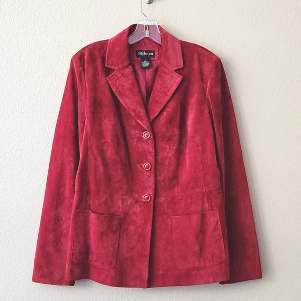 Red Suede Leather Jacket